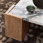 Table Basse Zaghouan — Marbre Naturel & Bois Clair