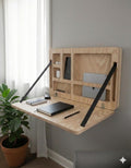 Bureau Mural Rabattable en Bois