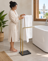 Porte-serviettes double barre — taille réelle