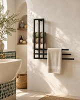 Porte-serviettes métal design — en situation dans un intérieur tunisien